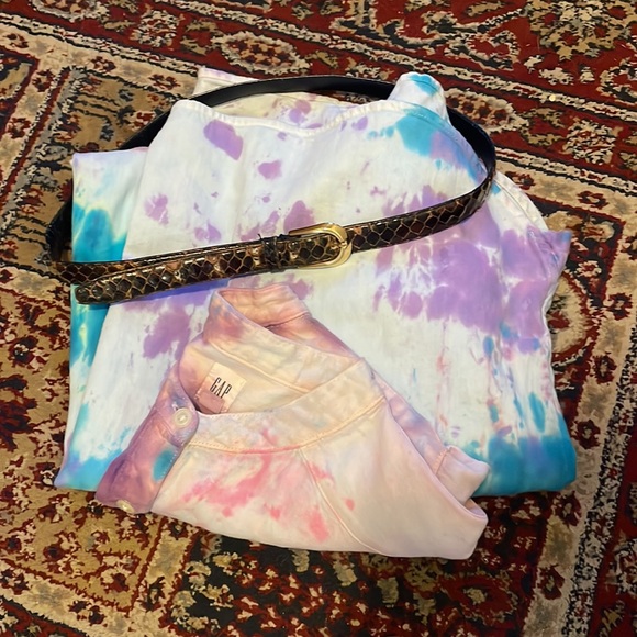 Size xs GAP hand dyed tunic shirt with vintage leather belt - Picture 7 of 12
